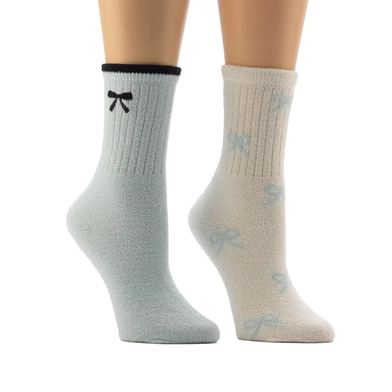 Dámsky kvetinový vzor Cozy Home Socks v tvare mašle