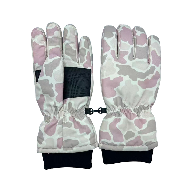 Detské lyžiarske rukavice Camo